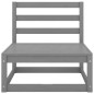 vidaXL Set Divani da Giardino 10 pz Grigi in Legno Massello di Pino