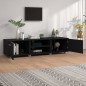 Mobile Porta TV Nero 140x40x35 cm Legno Multistrato Mobile Porta TV Nero 140x40x35 cm Legno Multistrato