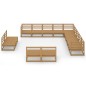 vidaXL Set Salotto da Giardino 13pz Marrone Ambra Legno Massello Pino vidaXL Set Salotto da Giardino 13pz Marrone Ambra Legno Massello Pino