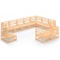 vidaXL Set Divani da Giardino 10 pz in Legno Massello di Pino vidaXL Set Divani da Giardino 10 pz in Legno Massello di Pino