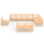 vidaXL Set Divani da Giardino 10 pz in Legno Massello di Pino vidaXL Set Divani da Giardino 10 pz in Legno Massello di Pino