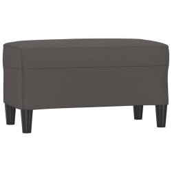 Panca Grigia 70x35x41 cm in Similpelle