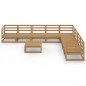 vidaXL Set Divani da Giardino 9 pz Marrone Ambra Legno Massello Pino vidaXL Set Divani da Giardino 9 pz Marrone Ambra Legno Massello Pino
