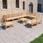 vidaXL Set Divani da Giardino 11 pz in Legno Massello di Pino vidaXL Set Divani da Giardino 11 pz in Legno Massello di Pino