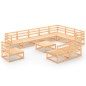 vidaXL Set Divani da Giardino 11 pz in Legno Massello di Pino vidaXL Set Divani da Giardino 11 pz in Legno Massello di Pino