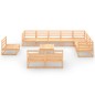 vidaXL Set Divani da Giardino 11 pz in Legno Massello di Pino vidaXL Set Divani da Giardino 11 pz in Legno Massello di Pino