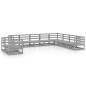 vidaXL Set Divani da Giardino 10 pz Grigio in Legno Massello di Pino vidaXL Set Divani da Giardino 10 pz Grigio in Legno Massello di Pino