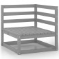 vidaXL Set Divani da Giardino 10 pz Grigio in Legno Massello di Pino vidaXL Set Divani da Giardino 10 pz Grigio in Legno Massello di Pino