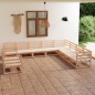 vidaXL Set Divani da Giardino 10 pz in Legno Massello di Pino vidaXL Set Divani da Giardino 10 pz in Legno Massello di Pino