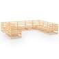 vidaXL Set Divani da Giardino 10 pz in Legno Massello di Pino vidaXL Set Divani da Giardino 10 pz in Legno Massello di Pino