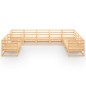 vidaXL Set Divani da Giardino 10 pz in Legno Massello di Pino vidaXL Set Divani da Giardino 10 pz in Legno Massello di Pino