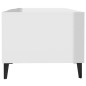 Tavolino da Salotto Bianco Lucido 102x50x40cm Legno Multistrato Tavolino da Salotto Bianco Lucido 102x50x40cm Legno Multistrato