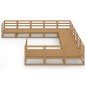 vidaXL Set Divani da Giardino 11 pz in Legno Massello di Pino vidaXL Set Divani da Giardino 11 pz in Legno Massello di Pino