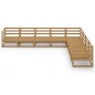 vidaXL Set Salotto da Giardino 8pz Marrone Ambra Legno Massello Pino vidaXL Set Salotto da Giardino 8pz Marrone Ambra Legno Massello Pino