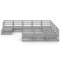 vidaXL Set Divani da Giardino 11 pz in Legno Massello di Pino