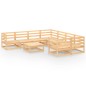 vidaXL Set Divani da Giardino 9 pz in Legno Massello di Pino vidaXL Set Divani da Giardino 9 pz in Legno Massello di Pino