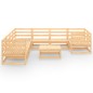vidaXL Set Divani da Giardino 9 pz in Legno Massello di Pino vidaXL Set Divani da Giardino 9 pz in Legno Massello di Pino