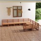 vidaXL Set Divani da Giardino 9 pz in Legno Massello di Pino vidaXL Set Divani da Giardino 9 pz in Legno Massello di Pino