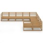 vidaXL Set Divani da Giardino 9 pz in Legno Massello di Pino vidaXL Set Divani da Giardino 9 pz in Legno Massello di Pino