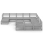 vidaXL Set Divani da Giardino 12 pz in Legno Massello di Pino
