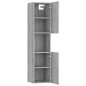 Armadietto Bagno Grigio Sonoma 30x30x130cm in Legno Multistrato Armadietto Bagno Grigio Sonoma 30x30x130cm in Legno Multistrato