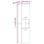 Armadietto Bagno Grigio Sonoma 30x30x130cm in Legno Multistrato Armadietto Bagno Grigio Sonoma 30x30x130cm in Legno Multistrato