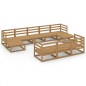vidaXL Set Divani da Giardino 10 pz in Legno Massello di Pino vidaXL Set Divani da Giardino 10 pz in Legno Massello di Pino