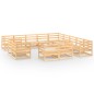 vidaXL Set Divani da Giardino 13 pz in Legno Massello di Pino vidaXL Set Divani da Giardino 13 pz in Legno Massello di Pino