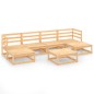 vidaXL Set Divani da Giardino 7 pz in Legno Massello di Pino vidaXL Set Divani da Giardino 7 pz in Legno Massello di Pino