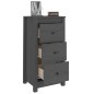 Credenze 2 pz Grigie 40x35x80 cm in Legno Massello di Pino Credenze 2 pz Grigie 40x35x80 cm in Legno Massello di Pino