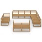vidaXL Set Salotto da Giardino 11pz Marrone Ambra Legno Massello Pino vidaXL Set Salotto da Giardino 11pz Marrone Ambra Legno Massello Pino