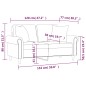 vidaXL Divano a 2 Posti con Cuscini Cappuccino 120 cm in Similpelle