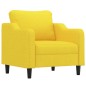 vidaXL Poltrona con Poggiapiedi Giallo Chiaro 60 cm in Tessuto vidaXL Poltrona con Poggiapiedi Giallo Chiaro 60 cm in Tessuto