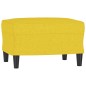 vidaXL Poltrona con Poggiapiedi Giallo Chiaro 60 cm in Tessuto vidaXL Poltrona con Poggiapiedi Giallo Chiaro 60 cm in Tessuto