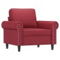 vidaXL Poltrona con Poggiapiedi Rosso Vino 60 cm in Similpelle vidaXL Poltrona con Poggiapiedi Rosso Vino 60 cm in Similpelle