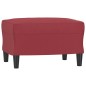 vidaXL Poltrona con Poggiapiedi Rosso Vino 60 cm in Similpelle vidaXL Poltrona con Poggiapiedi Rosso Vino 60 cm in Similpelle