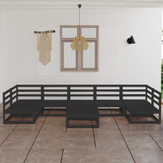 vidaXL Set Divani da Giardino 8 pz in Legno Massello di Pino
