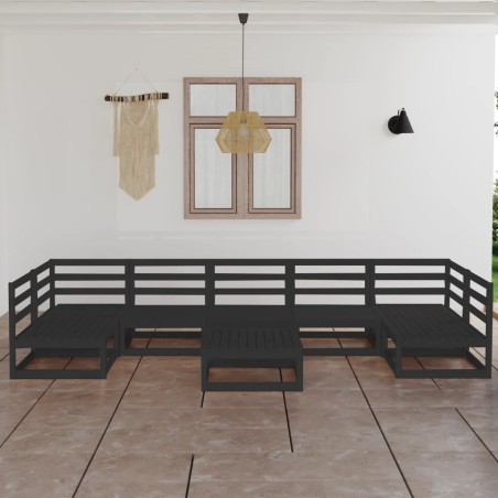 vidaXL Set Divani da Giardino 8 pz in Legno Massello di Pino