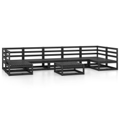 vidaXL Set Divani da Giardino 8 pz in Legno Massello di Pino