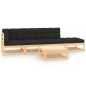 vidaXL Set Divani Giardino 6 pz con Cuscini in Legno Massello di Pino vidaXL Set Divani Giardino 6 pz con Cuscini in Legno Massello di Pino