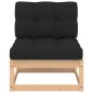 vidaXL Set Divani Giardino 6 pz con Cuscini in Legno Massello di Pino