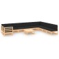 vidaXL Set Salotto Giardino 11pz Cuscini Antracite Legno Massello Pino vidaXL Set Salotto Giardino 11pz Cuscini Antracite Legno Massello Pino