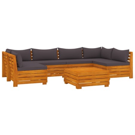 vidaXL Set Divani da Giardino 7 pz con Cuscini in Massello di Acacia