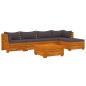 vidaXL Set Divani da Giardino 6 pz con Cuscini in Massello di Acacia vidaXL Set Divani da Giardino 6 pz con Cuscini in Massello di Acacia