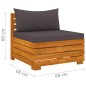 vidaXL Set Divani da Giardino 6 pz con Cuscini in Massello di Acacia vidaXL Set Divani da Giardino 6 pz con Cuscini in Massello di Acacia