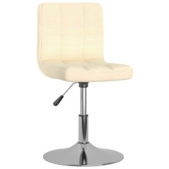 vidaXL Sedie da Pranzo Girevoli 6 pz Crema in Tessuto