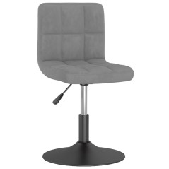 vidaXL Sedie da Pranzo Girevoli 4 pz Grigio Chiaro in Velluto