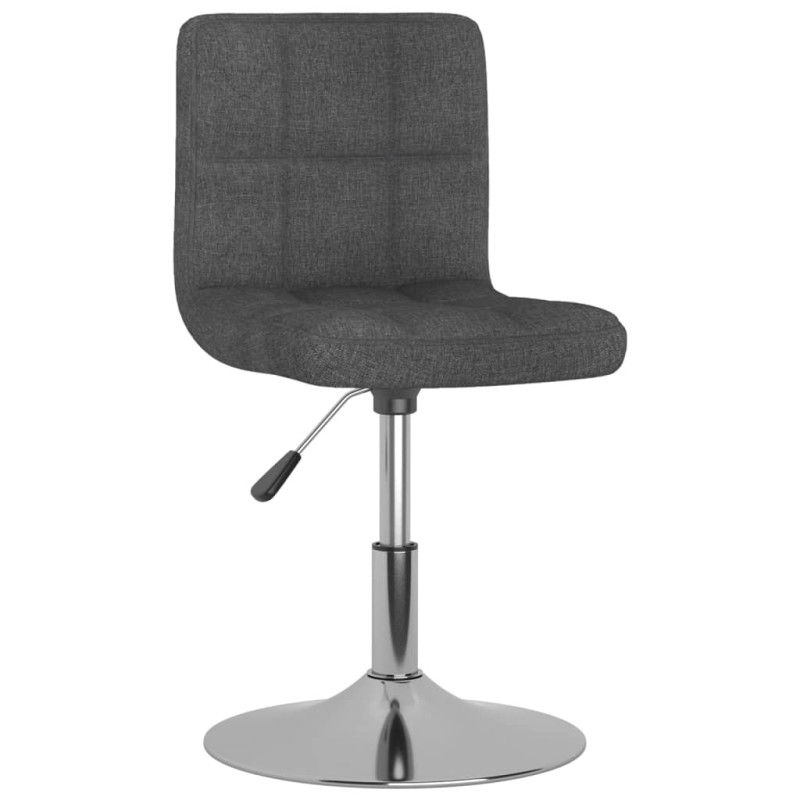 vidaXL Sedia da Pranzo Girevole Grigio Scuro in Tessuto vidaXL Sedia da Pranzo Girevole Grigio Scuro in Tessuto