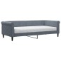vidaXL Divano Letto con Materasso Grigio Scuro 90x200 cm in Velluto vidaXL Divano Letto con Materasso Grigio Scuro 90x200 cm in Velluto