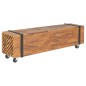 vidaXL Mobile Porta TV 110x30x32,5 cm in Legno Massello di Teak vidaXL Mobile Porta TV 110x30x32,5 cm in Legno Massello di Teak